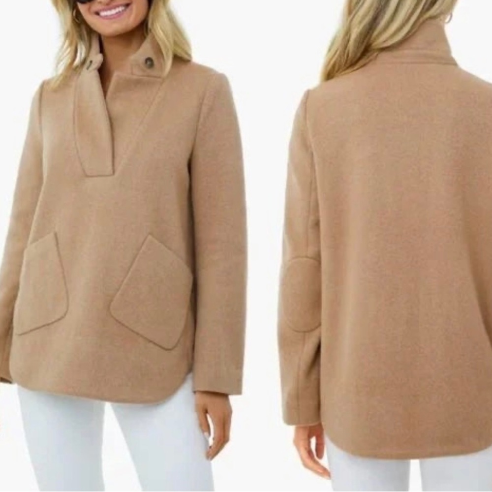 Tuckernuck Camel Emerson Wool Blend Popover Jacket